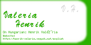 valeria henrik business card